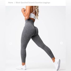 NVGTN Black Speckled Scrunch Seamless Leggings (S)
